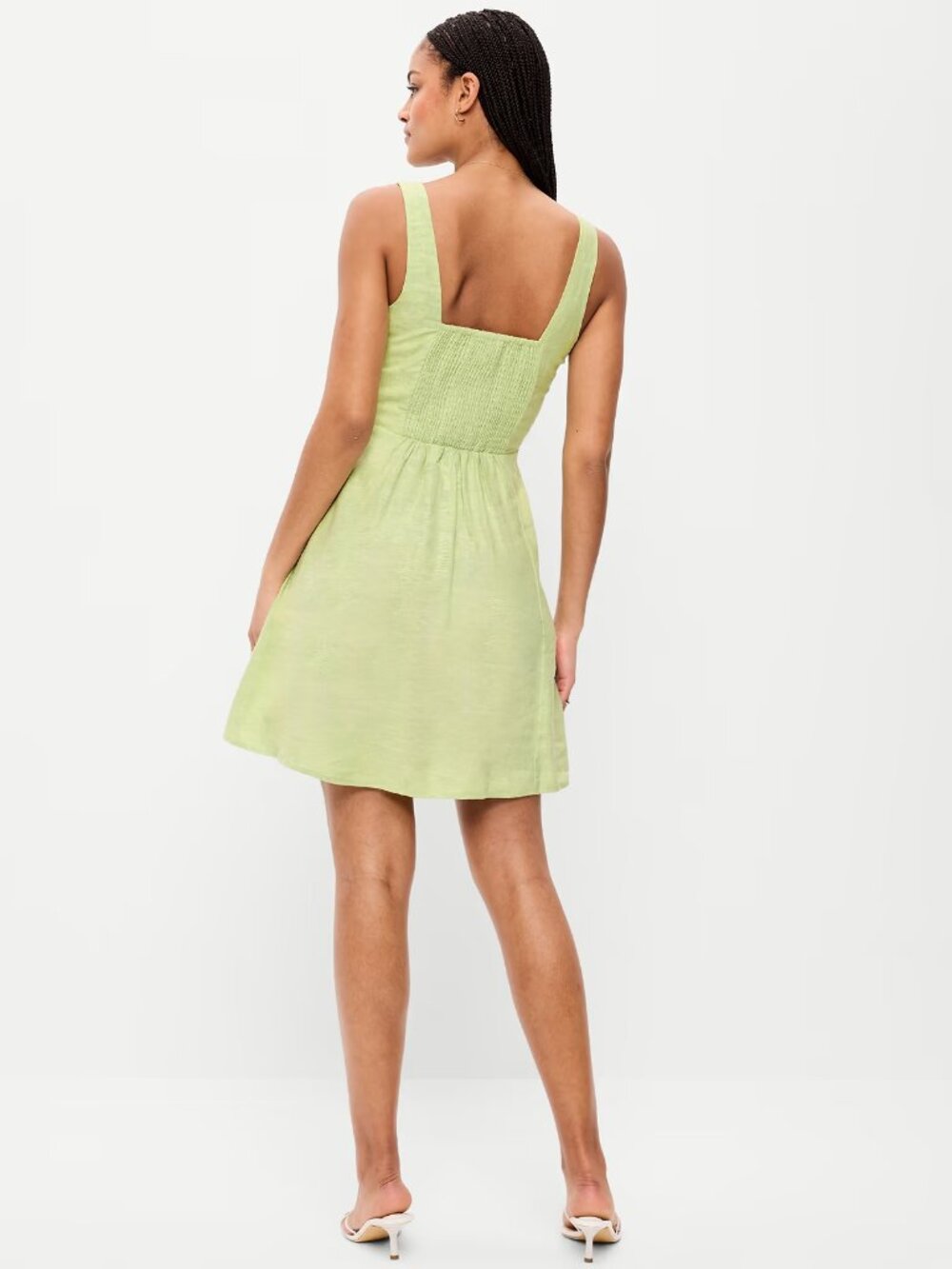 Fit & Flare Linen Mini Dress - Picture 2 of 5